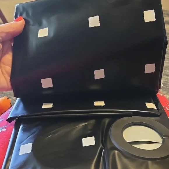 Broyhill Black Hookless Shower Curtain - Picture 5 of 5